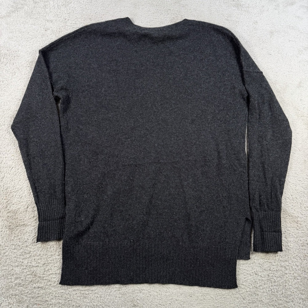 Max Studio Sweater Womens Small Grey 100% Cashmere 2 Ply Oversized Crewneck Soft - Picture 5 of 6